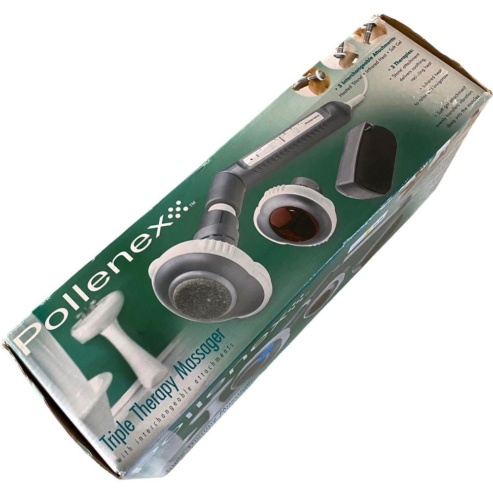 Pollenex Triple therapy massager Infrared Heated stone 2 vibration speeds